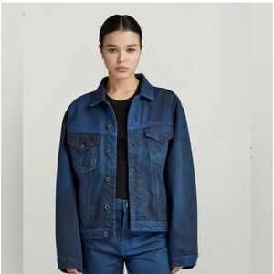 G Star oversized jacket women steer ecru denim size M